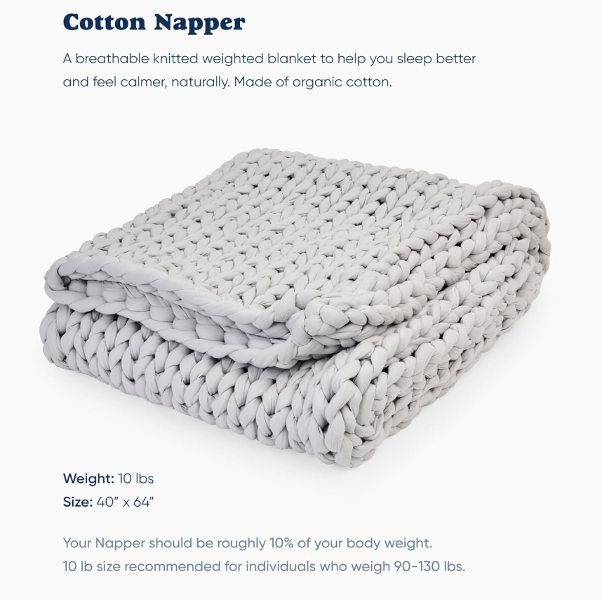 Bearaby Cotton Snake Weighted Blanket